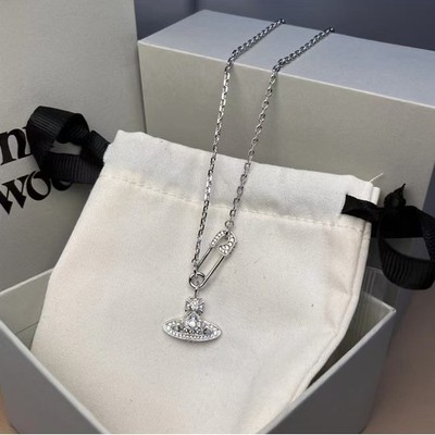 【ヴィンテージ】925 Vivienne Westwood ネックレス Vivienne Westwood Orb Safety Pin Necklace Silver Chain Pendant