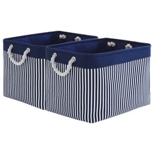 Organization and Storage Basket for Shelves - Large 2 Pack 16x12x12 inch Fabric