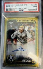 2024 Topps Chrome Update Zack Gelof Gold Wave Refractor AUTO RC/50 Mint PSA 9🔥