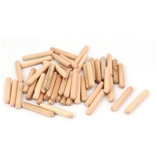 Cabinet Drawer Round Fluted Wooden Craft Dowel Pins Rods 8mm x 50mm 50 pc