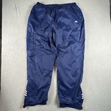 Vintage Adidas Navy Blue Baggy Breakaway Track Pants Size XL/XXL Drawstrings
