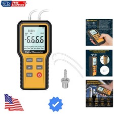 Manometer, Professional Air Pressure Meter, Dual-Port HVAC Digital Manometer ...