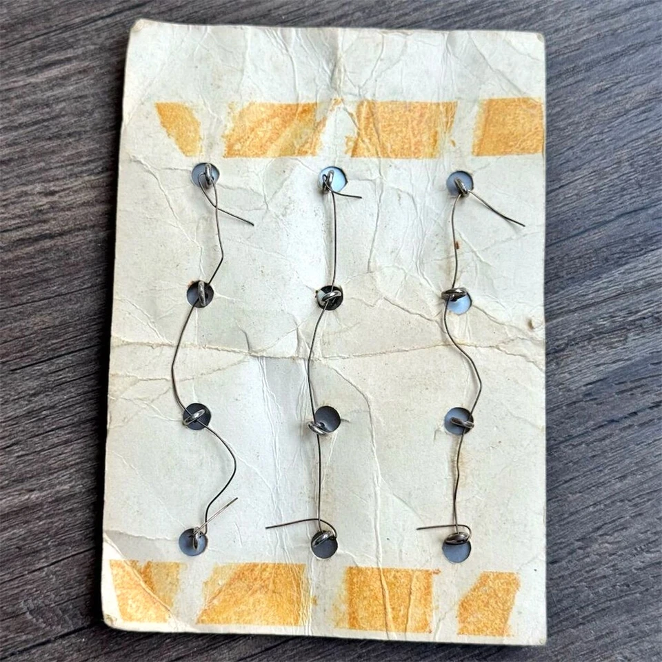 NEW Vintage 50s Clear Flat Shank Buttons on Original Card Set of 12 Translucent - Image 4 of 4