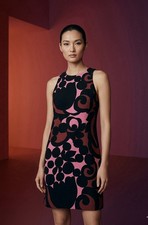 Ann Taylor Sheath Dress Size 8 - Excellent Cond - Pink/Red/Black Floral