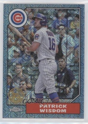 2022 Update 1987 Topps Chrome Silver Pack Series Mojo Blue Patrick Wisdom u6m