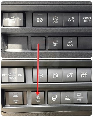 Tundra/Sequoia  Square Switch Adapter   OEM Push Button Mount for Aux Switch