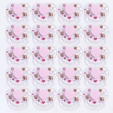 30PC Magnetic Pacifier Bear Flower Clear Soother for Reborn Baby Dolls Accessory