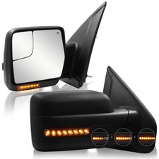 Dynamic Side Mirrors for 2004-2014 Ford F150 Power heated glass, Dynamic LED tur