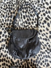 MARGOT Black Crossbody Purse Genuine Leather Shoulder Bag Handbag NWOT