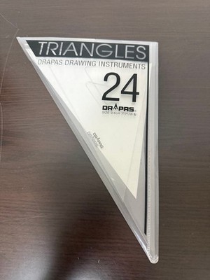 Drapas Triangular Ruler 24Cm 3Mm Thick No Scale Acrylic