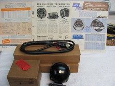 Vintage Sun Tachometer Mounting Cup Blk Military Style Wiring Harness Ultra Rare