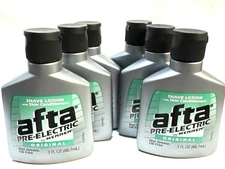 6 afta pre-electric original oil free shave lotion 3oz ea scuffed exterior