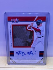 2017 Stars & Stripes USA Baseball Jumbo Silhouette Relic AUTO Bryson Brigman