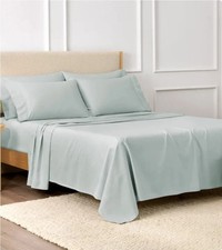 Purely Organic Queen Flat Sheet  2 Pillowcases 100 Turkish Organic Cotton