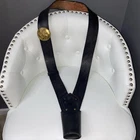 Handmade Black Leather Flag Carrier Sling w/UNION BREASTPLATE Reenactor