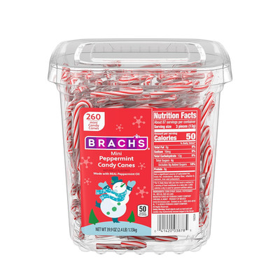 Brach'S Mini Peppermint Candy Canes, Christmas Candy, Stocking Stuffers, Holiday