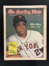 October 6 1973 The Sporting News Magazine VTG Willie Mays N.Y Mets Retires MLB!