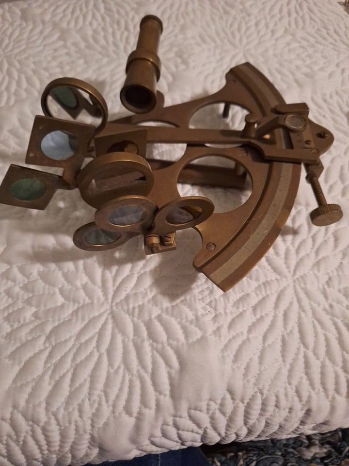 Vintage Brass Marine Sextant