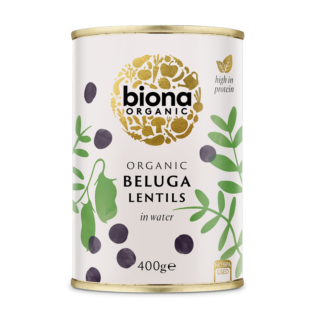 Biona Organic Beluga Lentils 400g Tinned Organic
