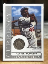 2003 Topps Gallery Currency Connection Jackie Robinson Coin Card #CC-JR Dodgers