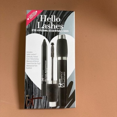 IT Cosmetics Hello Lashes Eye-Opening Essentials Duo Mascara Eyeliner Set Black