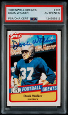 1989 Swell Greats Autographed Doak Walker Football HOF Card NFL AUTO PSA DNA
