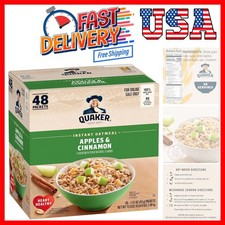 Instant Oatmeal, Apples and Cinnamon, Individual Packets 48 Count of 1.51 oz ...