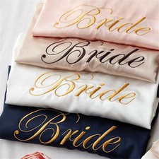 Wedding Dressing Gown Bride Bridesmaid Bathrobe Silk Satin Dressing Bathrobe