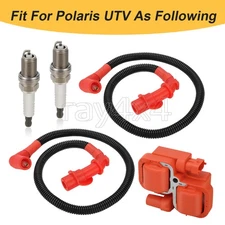 Ignition Coil & Spark Plug w/Wire Cap for Polaris Sportsman 700 800 2007-2014