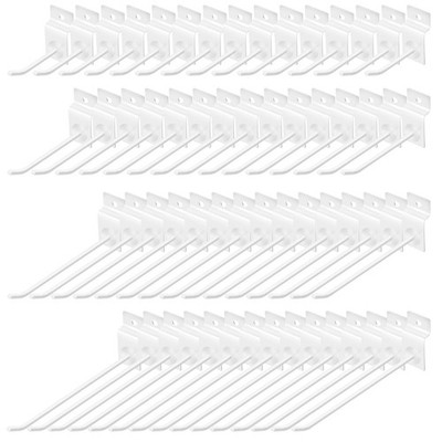 60Pcs 2/4/6/8 Inches Slatwall Hooks Assortment Set, Heavy Duty Metal Panel Di...