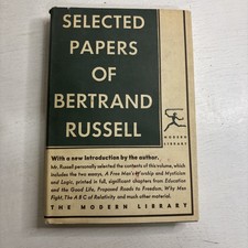 Selected Papers of Bertrand Russell, The Modern Library Hardcover Book With DJ