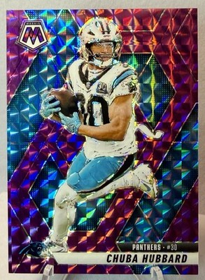 2025 Panini Mosaic Chuba Hubbard Purple Mosaic Prizm /49 #193 Panthers