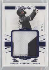 2021 Panini Flawless Patch Sapphire 8/15 Yoelqui Cespedes #PA-YC Patch ex0