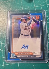 2024 Bowman - Chrome Prospect Autographs Anthony Baptist #CPA-AB Blue Refractor