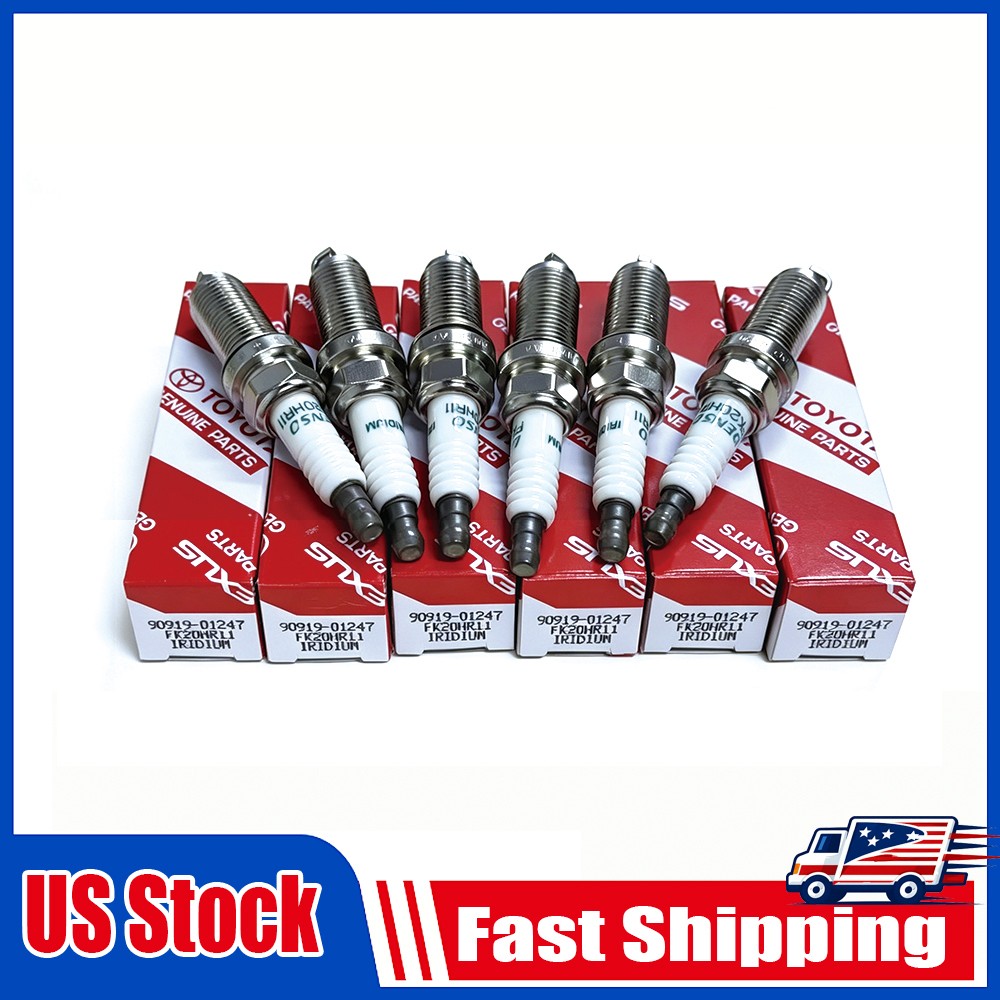 6Pcs Denso Iridium Spark Plugs 90919-01247 FK20HR11 for Sienna Lexus ES350