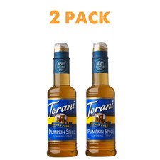 2 Pack Torani Sugar Free Pumpkin Spice, Zero Calorie, Coffee Syrup, 12.7 oz Ea