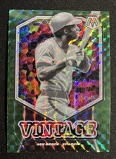 2021 Panini Mosaic Green Mosaic Prizm Vintage Lou Brock #V8 St. Louis Cardinals