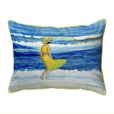 Betsy Drake Rough Surf Extra Large Zippered Indoor Outdoor Pillow 20x24
