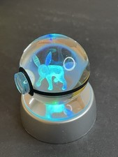 Pokemon Eevee Crystal Ball LED Light 3D Glass Sphere Color Changing Lamp