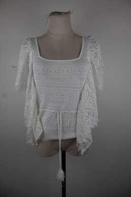 WOMENS TWINSET JERSEY SIZE M WOMAN SHIRT SHORT SLEEVE VINTAGE CASUAL COTTON COTTON