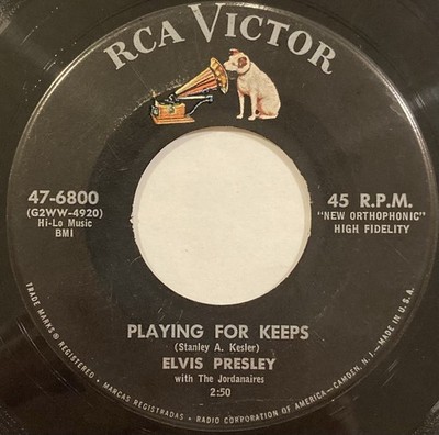 Elvis Presley w/ The Jordanaires   Playing For Keeps / Too Much   RCA Victor 45
