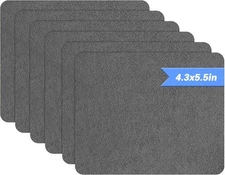 Azobur Sofa Fabric Repair Patch, 6 Piece Microfiber Patches, Velvet, Gray 