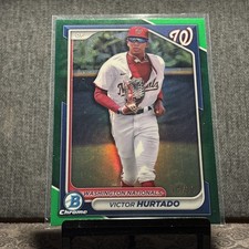 2024 Bowman Draft Chrome Victor Hurtado 14/99 Green Refractor Washington 