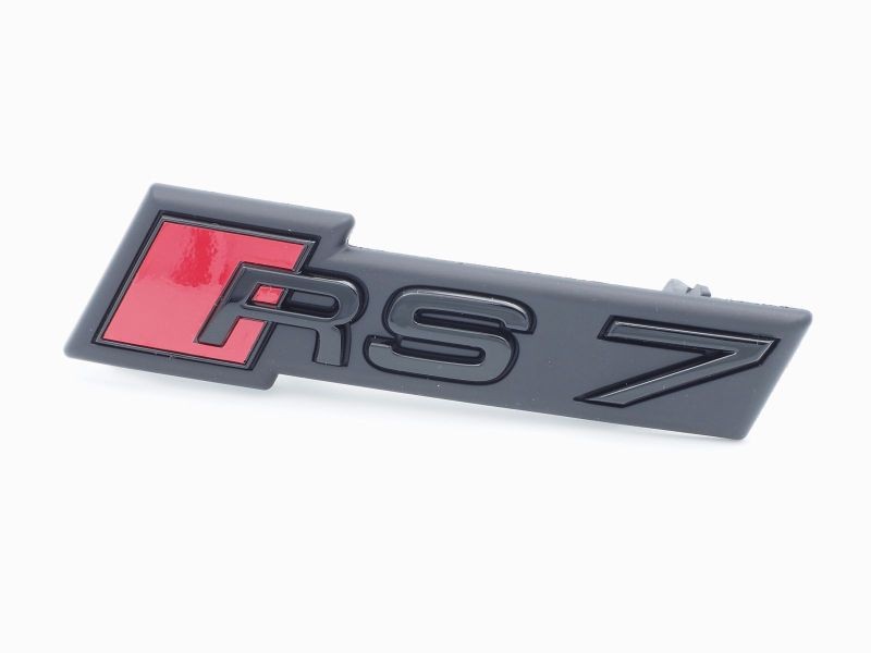 Original Audi RS7 Schriftzug Emblem Logo Schwarz Front Kühlergrill