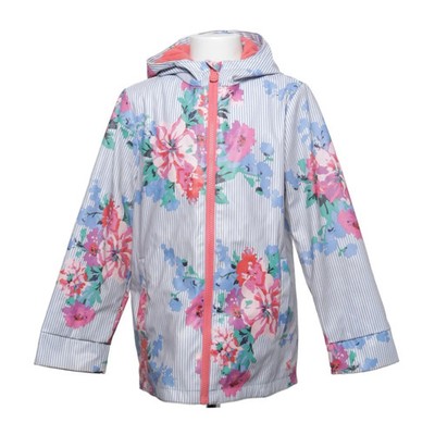 Joules, Regenjacke, Mädchen, Größe: 122, RAINDANCE, Weiß/Mehrfarbig #y2h