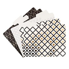 Fashion File Folders, 1/3-Cut Tabs in Assorted Positions, Letter Size, Classic