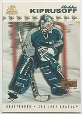 2001-02 Pacific Adrenaline Premiere Date Miikka Kiprusoff /62 San Jose Sharks