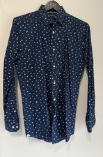 NWOT Banana Republic Mens Shirt Blue Stretch Flex Fit Size M Slim Fit
