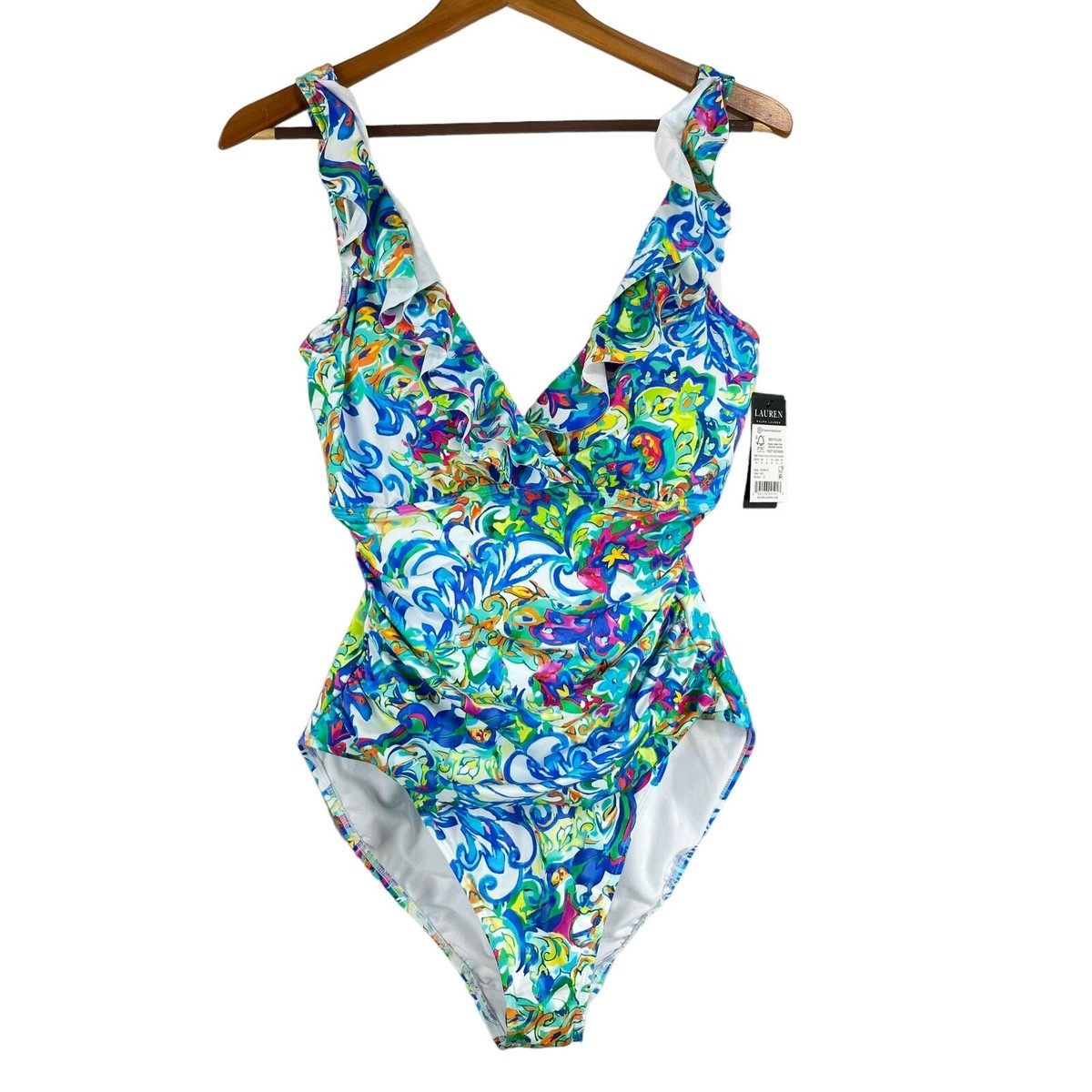 ラルフローレン SWIMSUITS プリントワンピース水着 エーゲ海 Ralph Lauren(ラルフローレン) ワンピース水着(レディース