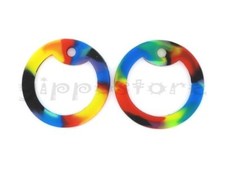 4 Rainbow Color Silicone Military Army Dog Tag Silencers Rubber Silencer